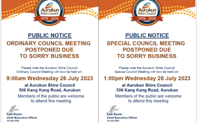 Meetings Postponed