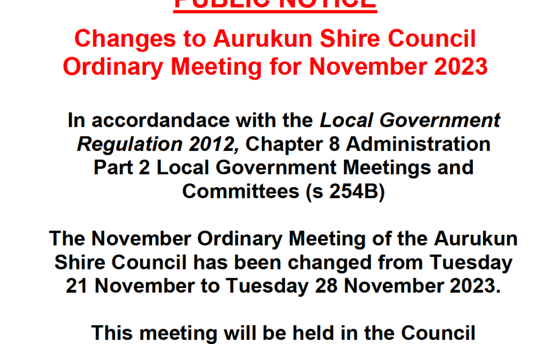 Ordinary Council Meeting 28 November