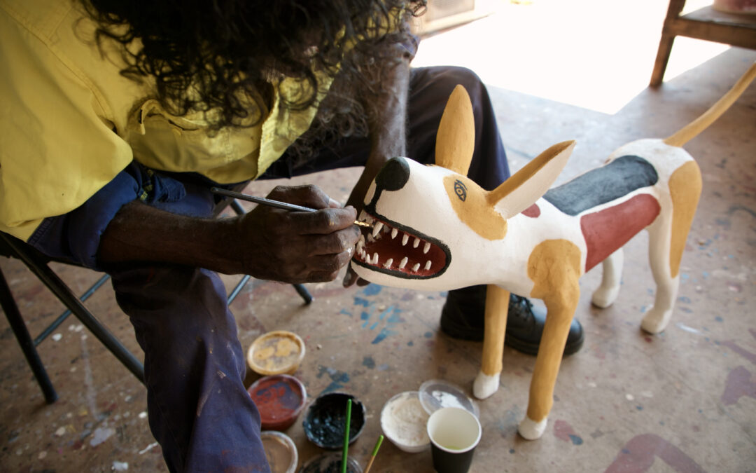 Wik and Kugu Arts Centre exhibits in Melbourne