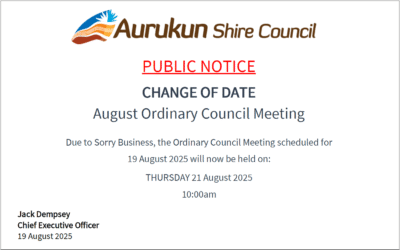 Public Notice – Change of Meeting Date