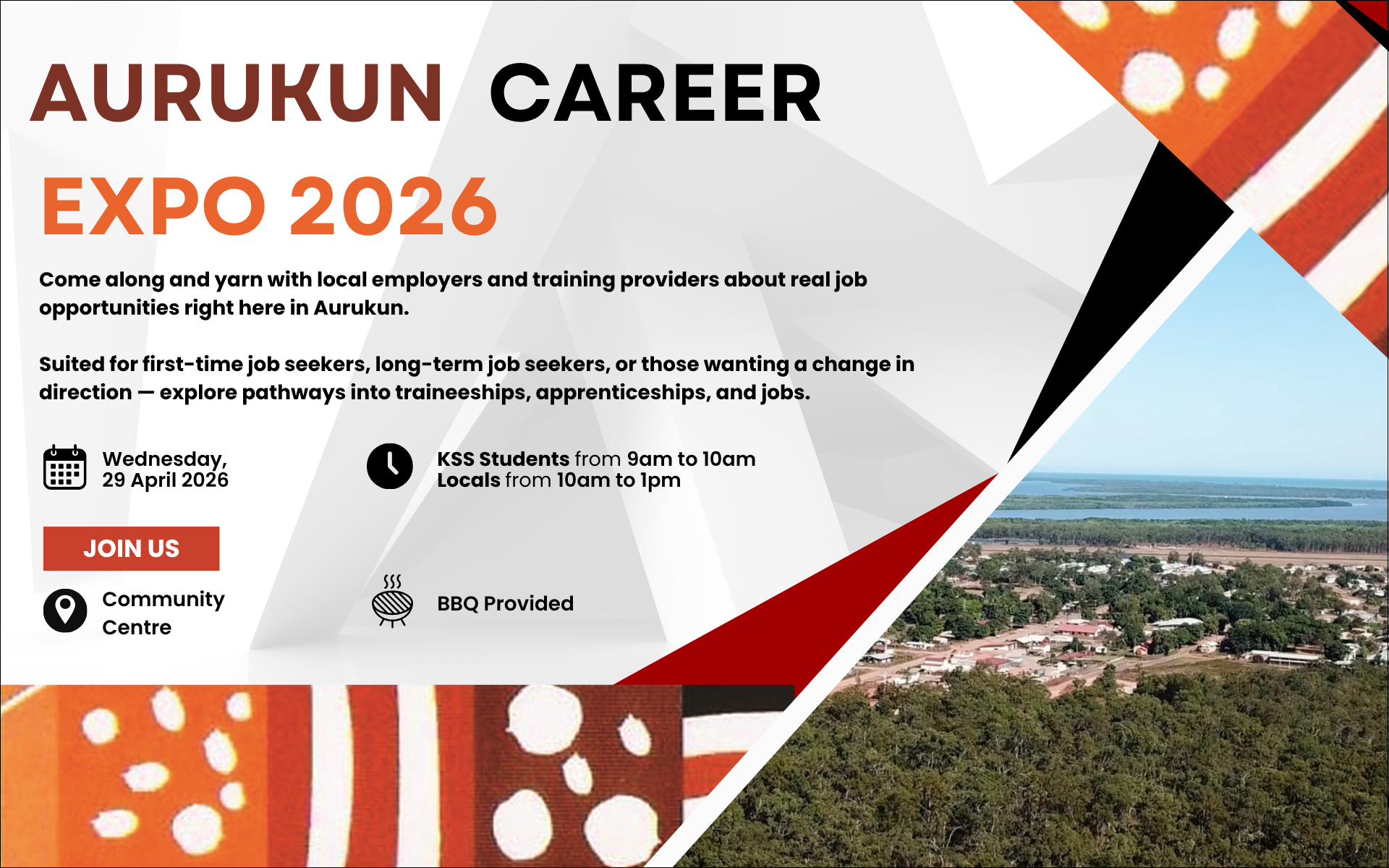 Aurukun Careers Day 2026 poster